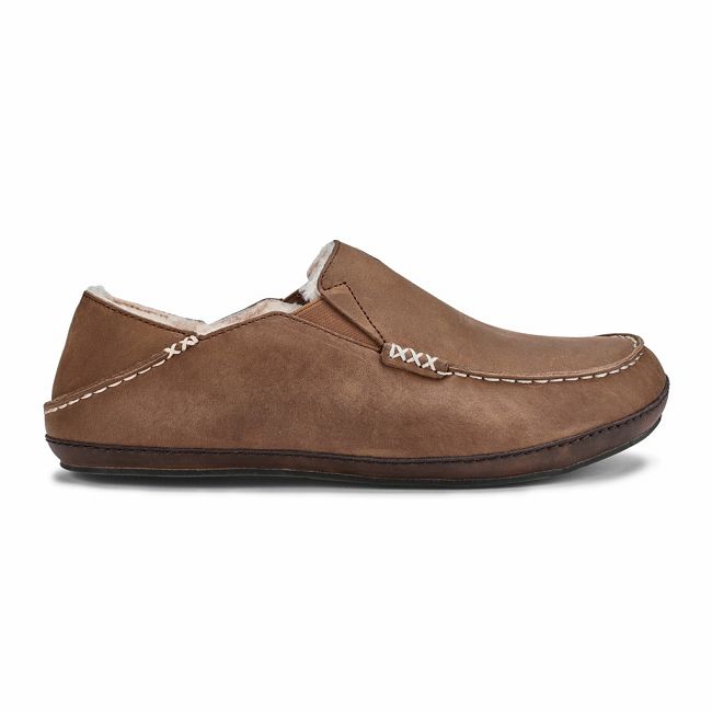 Zapatos Olukai Moloā Slipper - Pantuflas Hombre Cafes 20724-689